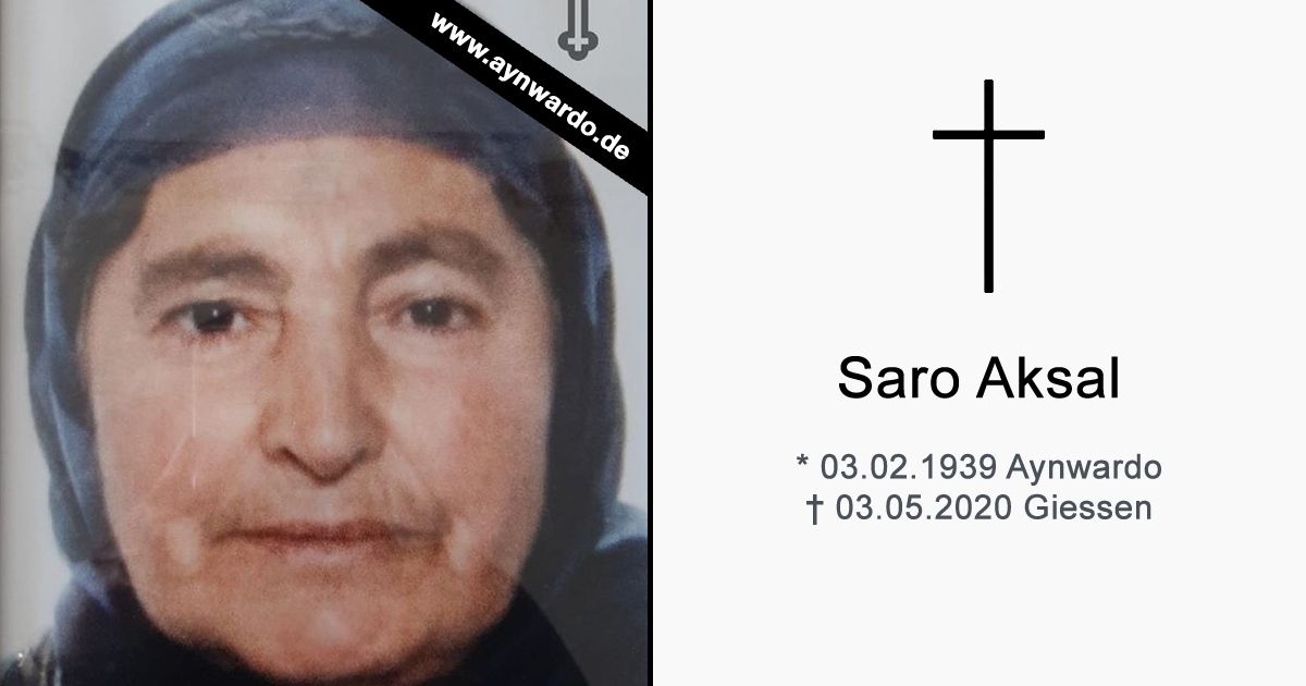 Mehr über den Artikel erfahren Verstorben: † Saro Aksal